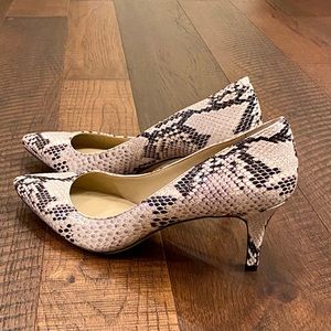 Ann Taylor Snakeskin Leather Heels